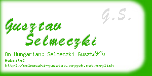 gusztav selmeczki business card